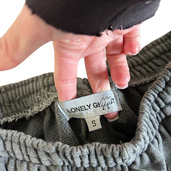 Lonely Ghost Gray Joggers Sz S - Picture 3 of 5